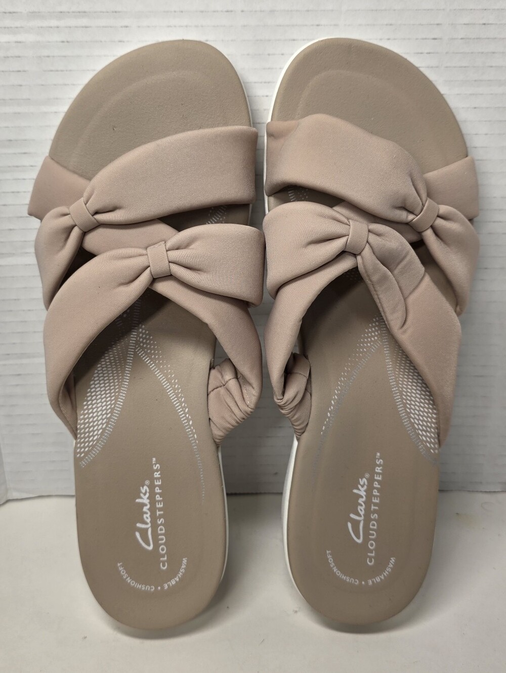 Clarks Cloudsteppers Breezerae Ava Nude Slip On Sandals 11M